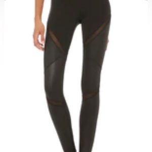 ALO HIGH WAISTED MIXED MEDIA LEGGINGS